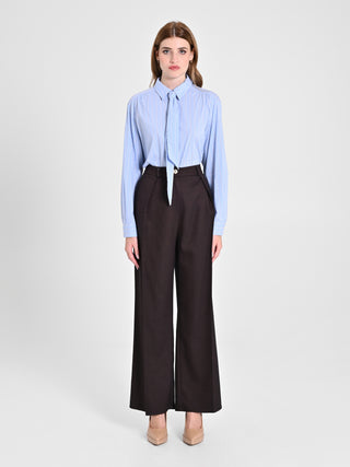 Pantaloni  in Poliviscosa Marrone