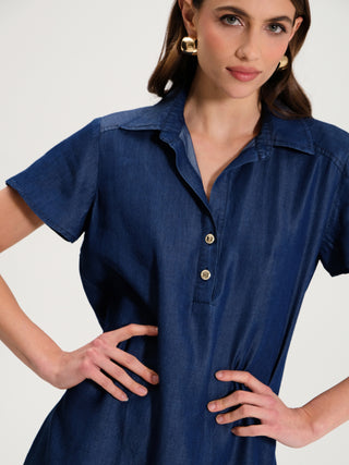 Abito in Chambry con Balza Blu