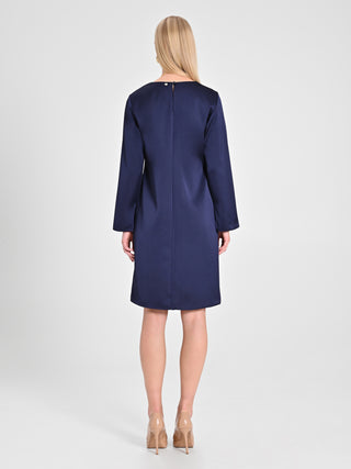 Tubino in Envers Satin Blu