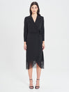 Abito Nero Wrap Frange