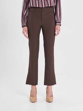 Pantaloni Marroni in Cadi Operato