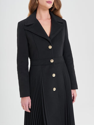 Cappotto Nero Plissé