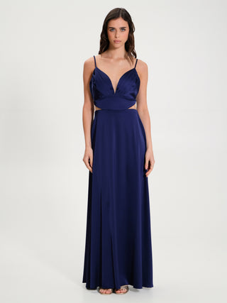 Abito in Raso con Coppe Conchiglia