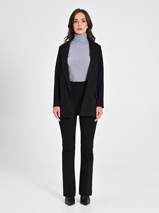 Giacca Aperta in Punto Milano Nero