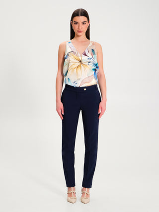 Pantaloni Skinny in Tessuto Tecnico