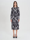 Abito Plissè stampa Onde Black & White