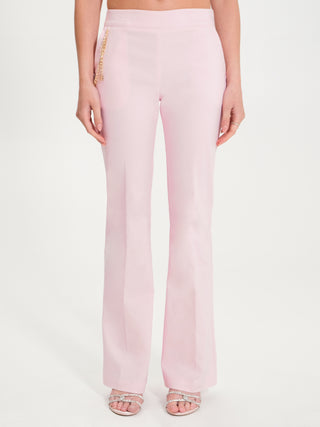 Pantaloni a Zampa in Gabardina