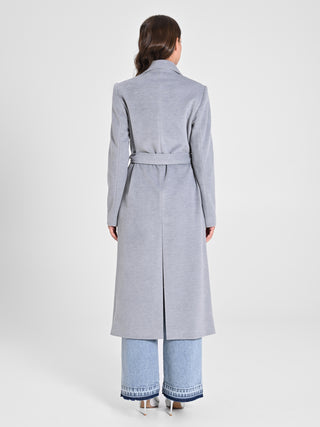 Maxi Cappotto Grigio con Cintura
