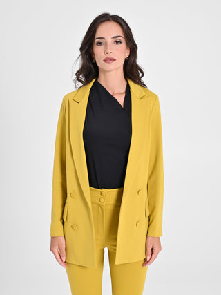 Giacca Aperta in Punto Milano Giallo