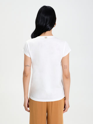 T-shirt in Cotone con Stampa