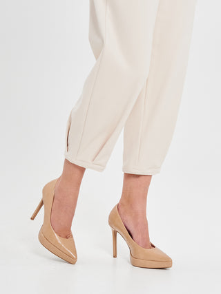Pantaloni Beige misto Viscosa