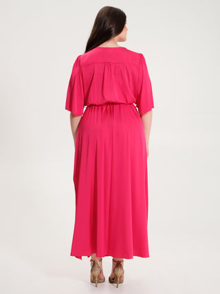 Elisa d'Ospina X Rinascimento Curvy | Abito Lungo in Raso