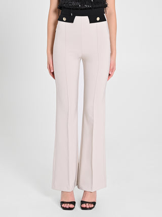 Pantalone Bicolor Beige & Nero