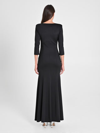 Abito Lunga Sirena in Maglina Nero
