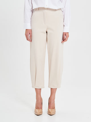 Pantaloni Beige misto Viscosa