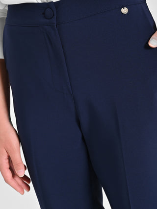 Pantaloni Straight Blu Navy
