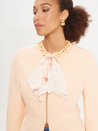 Giacca con Foulard in Tessuto Tecnico