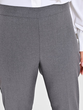 Pantaloni Mid Flared Grigio mélange