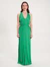 Abito Lungo in Raso Verde