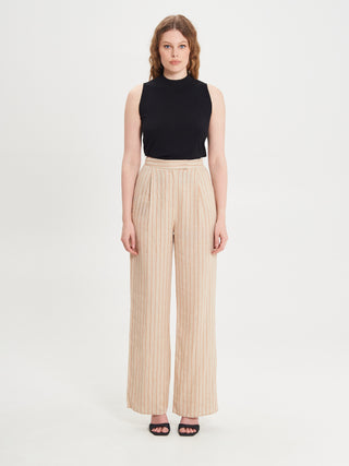 Pantaloni in Lino Gessato