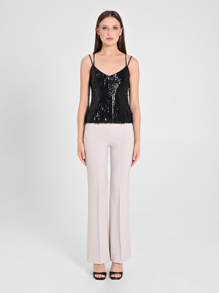 Top Paillettes Frange