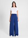 Pantaloni Wide Leg Blu Navy