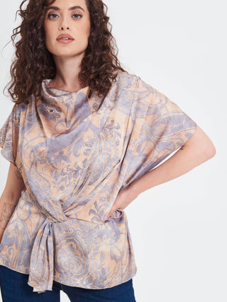 Blusa Curvy stampa Cachemire