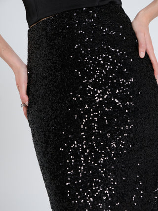 Gonna Longuette in Paillettes