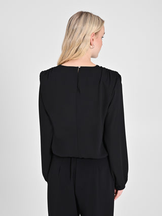 Blusa in Georgette Nera