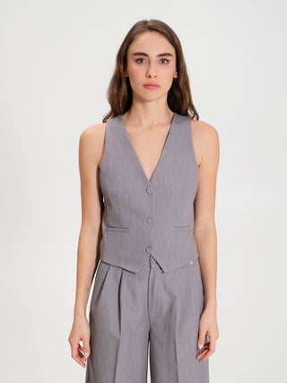 Gilet 3 Bottoni in Poliviscosa