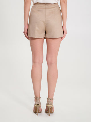 Shorts Lurex Oro