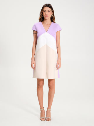 Abito Trapezio Tricolore