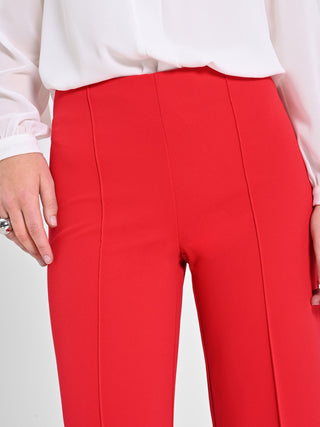 Pantaloni Palazzo scuba mano Crepe Rossi