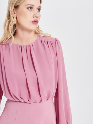 Blusa Rosa Antico in Georgette