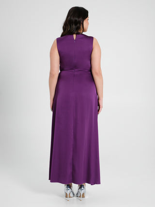 Abito Lungo Curvy Viola Melanzana