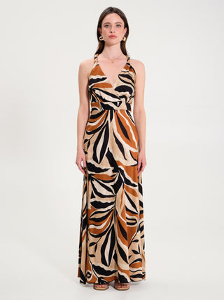 Abito Lungo in Viscosa stampa Etnica