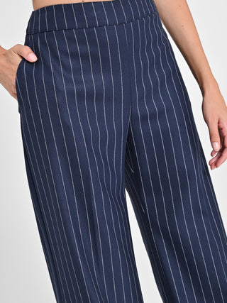 Pantaloni Gessati Blu
