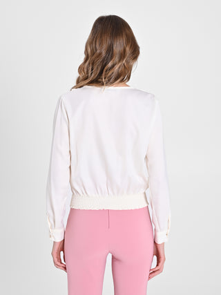 Blusa incrociata in Raso