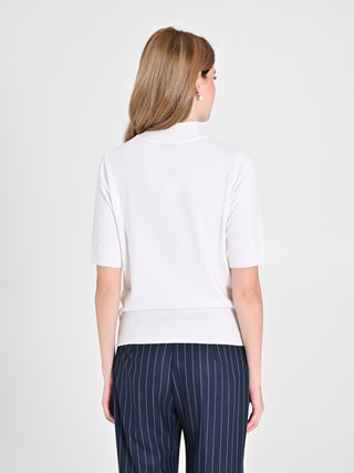 Lupetto Mezza Manica Bianco