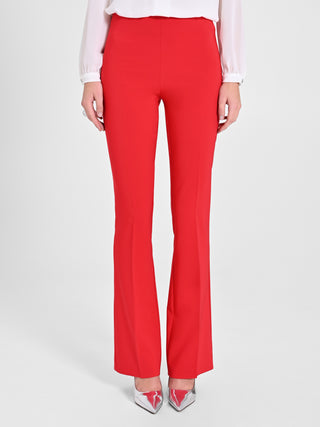 Pantalone Flared Rossi in Tessuto Tecnico