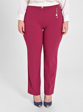 Pantaloni Curvy Bordeaux