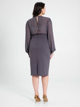 Tubino Curvy Chain Grigio