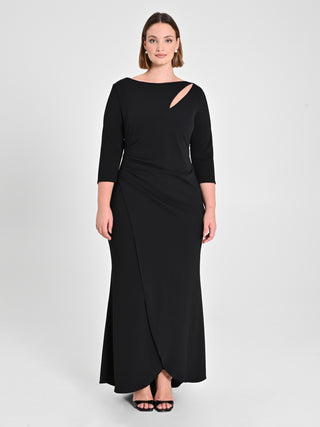 Abito Lungo Curvy Nero