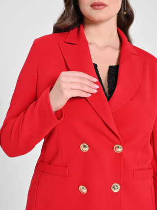 Giacca Curvy Doppiopetto Rossa