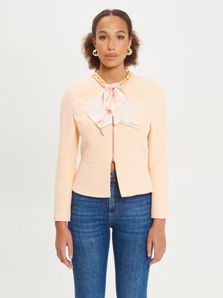 Giacca con Foulard in Tessuto Tecnico