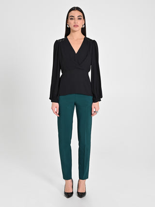 Blusa Nera spalline Paillettes