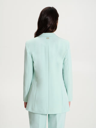 Giacca Lunga Aperta in Tessuto Tecnico