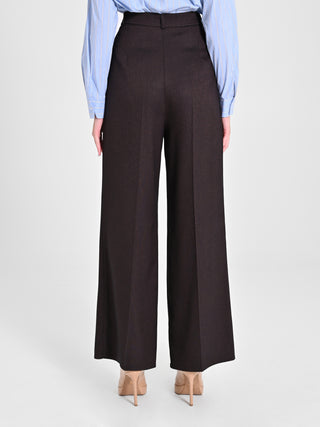 Pantaloni  in Poliviscosa Marrone