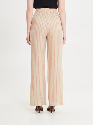 Pantaloni in Lino Gessato