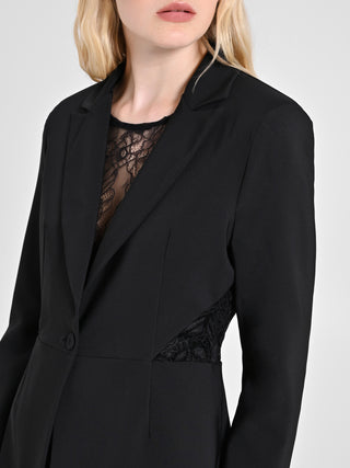 Giacca con inserto Pizzo & Velluto